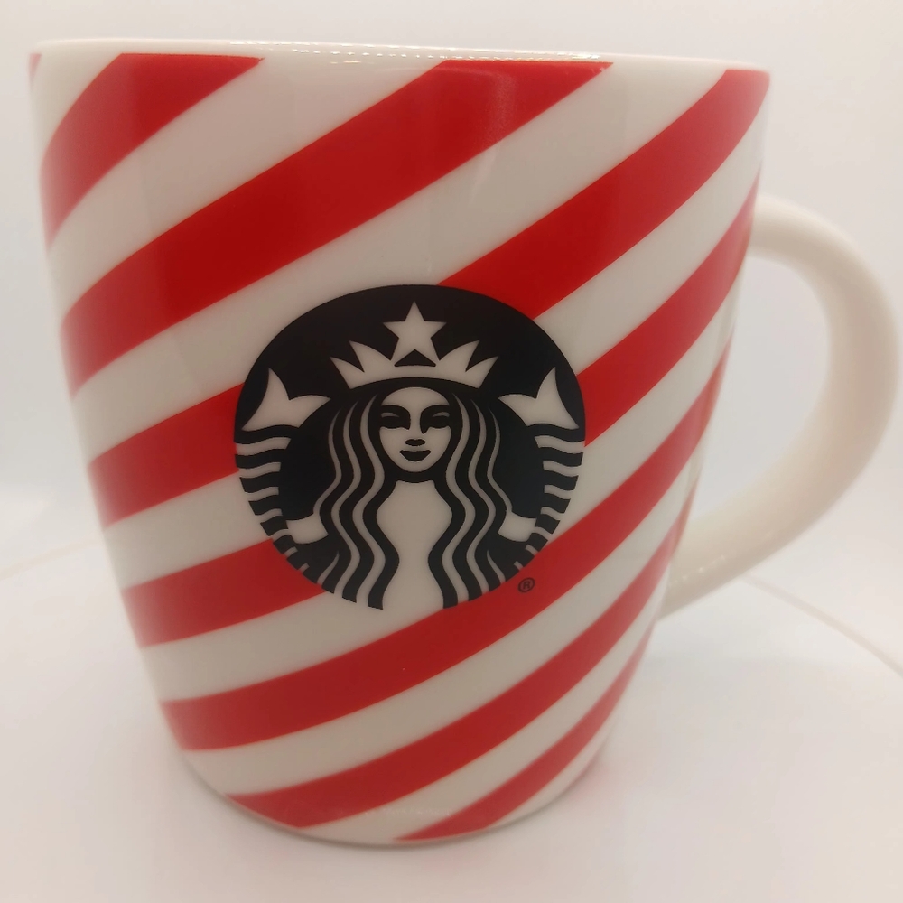 Starbucks Red and White Striped Mug